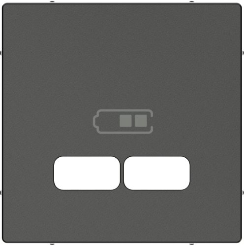 Лицевая панель Schneider Electric Merten System M для 2-м. розетки USB антрацит фото Лицевая панель Schneider Electric Merten System M для 2-м. розетки USB антрацит картинка